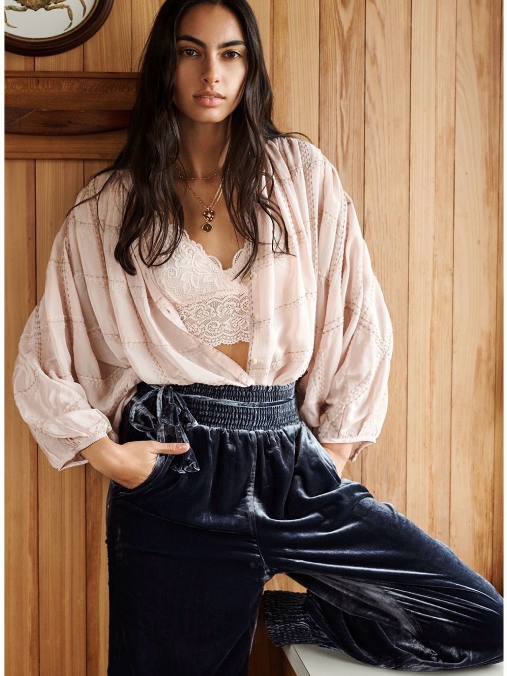Anthropologie Sarabeth blush button down